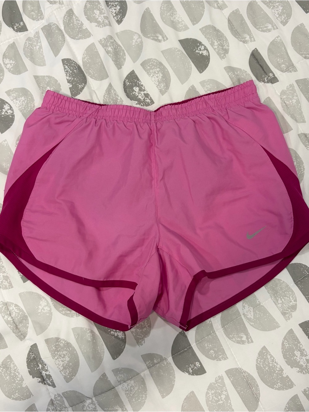 Nike Women’s Pink Dual-Tone Dri-FIT Athletic Shorts